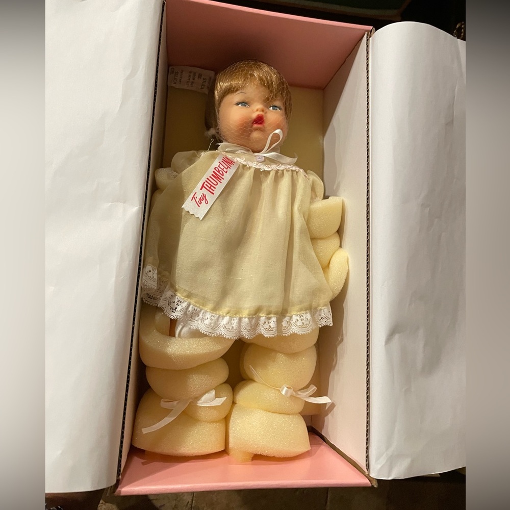 Tiny Thumbelina Doll with Certificate of Authenticity. Mint Condition!